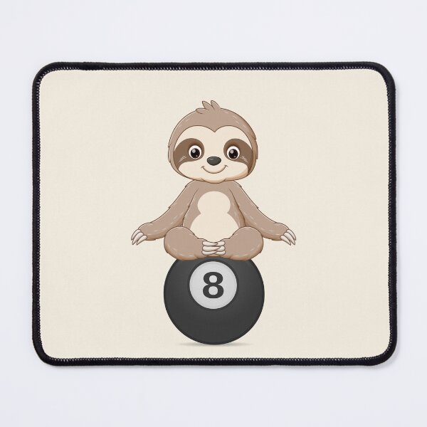 Item preview, Cute Sloth Sitting on an Eight Ball designed and sold by SimpleUla.