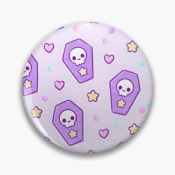 Item preview, Kawaii Purple Coffin Pastel Pattern designed and sold by Soft Berry Studio.