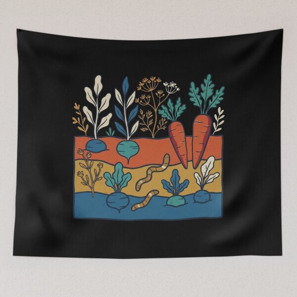 Item preview, Vegetable Garden Soil Cutaway Illustration T-Shirt – Gardening Roots Garden Lover Graphic designed and sold by Trendably.
