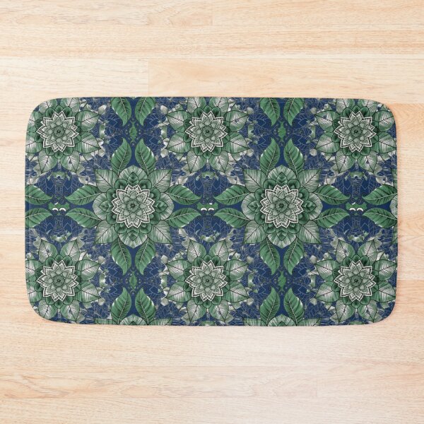 Item preview, Emerald Botanical Mandala Floral Pattern – Vintage Green Nature Design designed and sold by Mousy17.