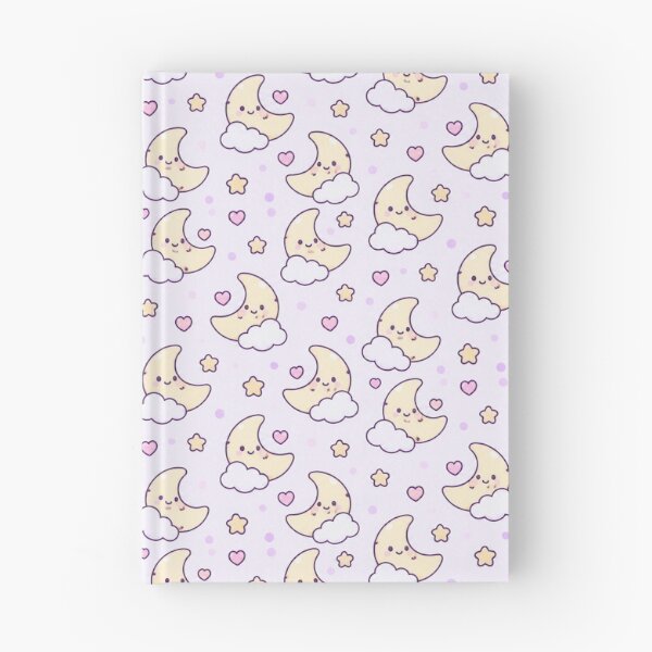 Item preview, Kawaii Crescent Moon Pastel Pattern designed and sold by Soft Berry Studio.