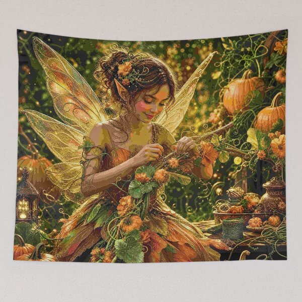 Item preview, Autumn Pumpkin Vine Fairy Harvest designed and sold by Storybook Botanica.