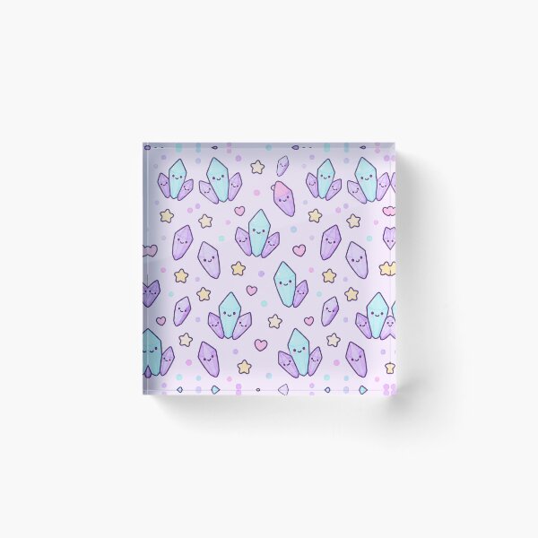 Item preview, Kawaii Crystal Pastel Pattern designed and sold by Soft Berry Studio.
