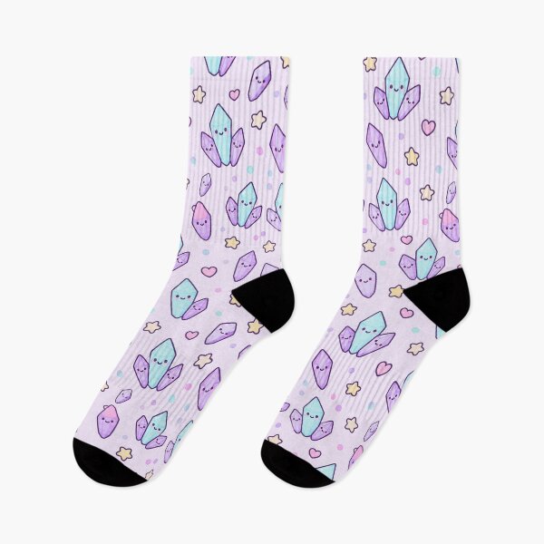 Item preview, Kawaii Crystal Pastel Pattern designed and sold by Soft Berry Studio.