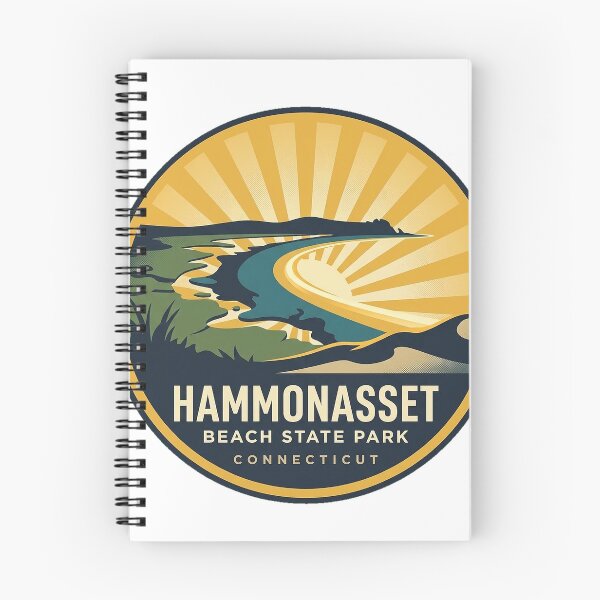 Item preview, Hammonasset Beach State Park Sticker - Connecticut Coast Map Badge designed and sold by DetourDgn.