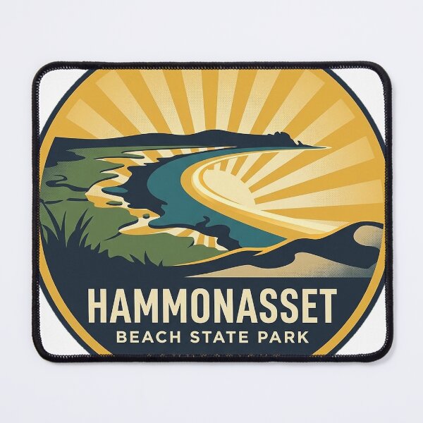 Item preview, Hammonasset Beach State Park Sticker - Connecticut Coast Map Badge designed and sold by DetourDgn.