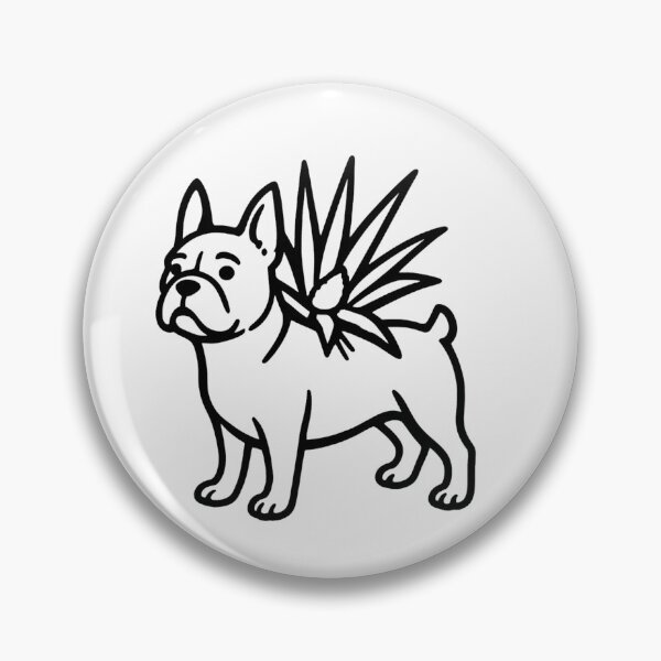 Item preview, Bostons & Botanicals Collection – Black Line Drawing Illustration Botanical Boston Terrier  designed and sold by Bossie Brand Apparel .