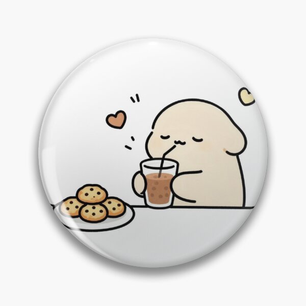 Item preview, Peaceful Milk Tea and Cookies Kawaii Doodle designed and sold by CrazySTK.