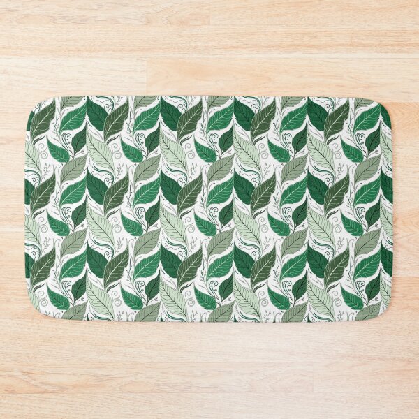 Item preview, Dark Green Botanical Leaf Pattern – Elegant Nature Foliage Design designed and sold by Mousy17.