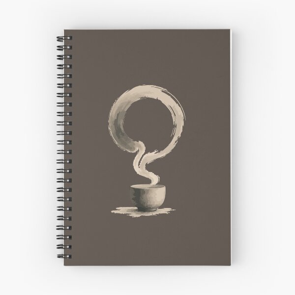 Item preview, Zen Tea Cup with Enso-Inspired Steam designed and sold by SimplePoDesign.