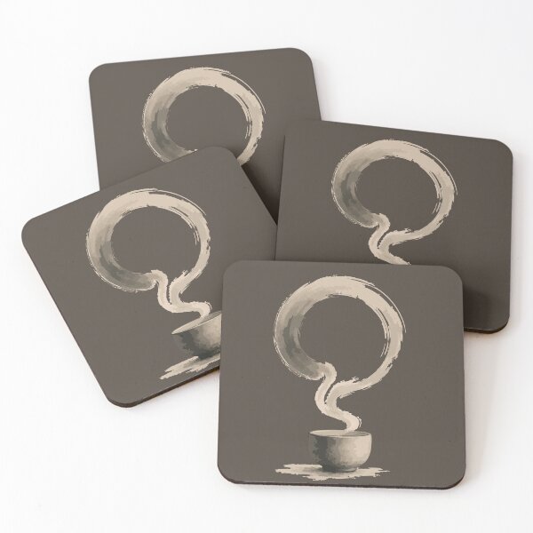 Item preview, Zen Tea Cup with Enso-Inspired Steam designed and sold by SimplePoDesign.