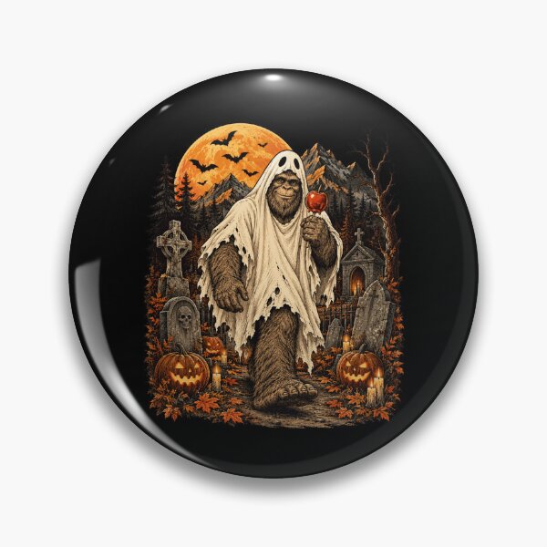 Item preview, Halloween Bigfoot Ghost Costume in Haunted Graveyard designed and sold by ROUX-ART.