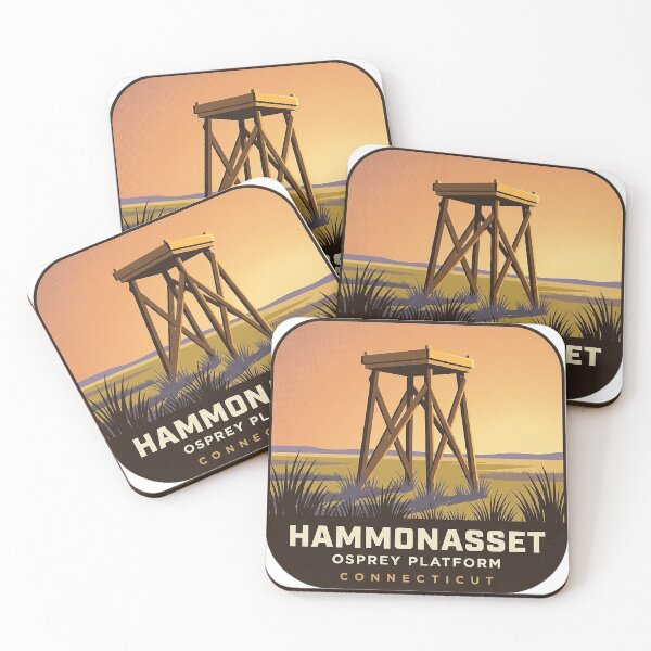 Item preview, Osprey Platform Sticker - Hammonasset Beach State Park Connecticut designed and sold by DetourDgn.