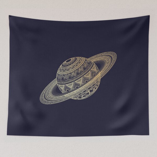 Item preview, Boho Saturn Planet Geometric Mandala Celestial Graphic designed and sold by KiwiRider.