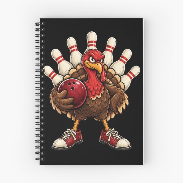 Item preview, Bowling Turkey Mascot with Strike Pins and Sneakers designed and sold by ROUX-ART.