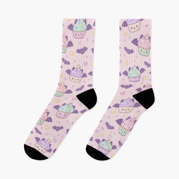 Item preview, Kawaii Bat Cupcake Pattern designed and sold by Soft Berry Studio.