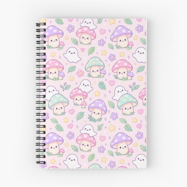Item preview, Kawaii Ghost Mushroom Pattern designed and sold by Soft Berry Studio.