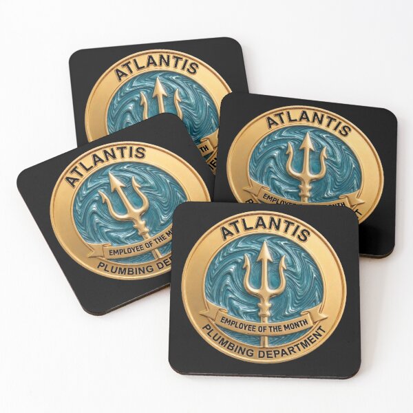 Item preview, Atlantis Plumbing Department - Employee of the Month Fake Badge designed and sold by RogueSquirrels.