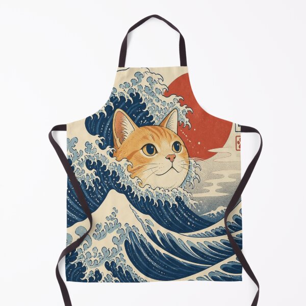 Item preview, The Great Wave Ginger Cat Japanese Art designed and sold by creativerooney.