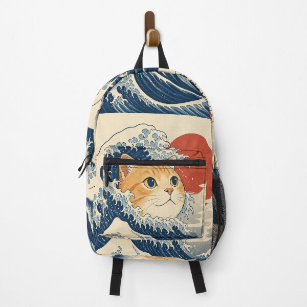 Item preview, The Great Wave Ginger Cat Japanese Art designed and sold by creativerooney.