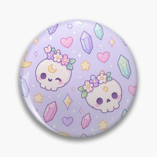 Item preview, Kawaii Magic Skull Pattern designed and sold by Soft Berry Studio.