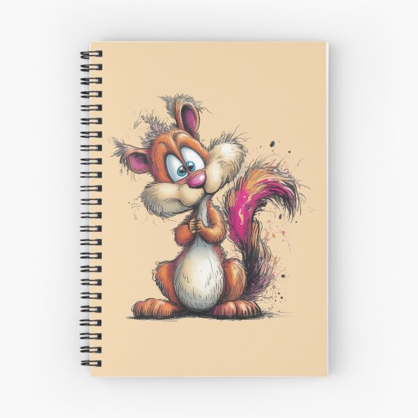 Item preview, A cartoon illustration of a chubby squirrel with large bright blue eyes and a pink nose. designed and sold by 123ks.