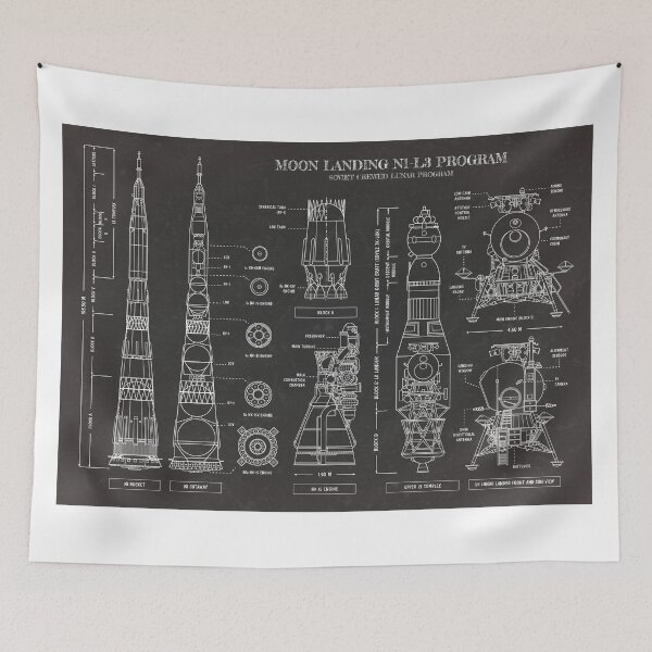 Item preview, N1 L3 Soviet Lunar Program. Moon Landing (Blackboard) designed and sold by BGALAXY.