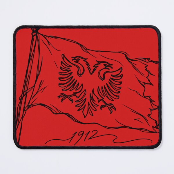 Item preview, Albanian flag 1912 as hand-drawn line art designed and sold by VisualLine.al.