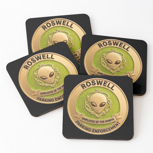 Item preview, Roswell Parking Enforcement - Employee of the Month Fake Badge designed and sold by RogueSquirrels.