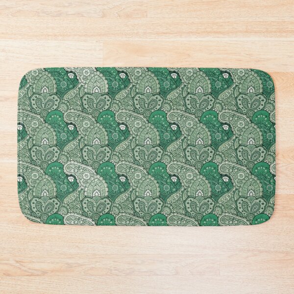 Item preview, Emerald Paisley Garden – Intricate Vintage Green Floral Pattern designed and sold by Mousy17.