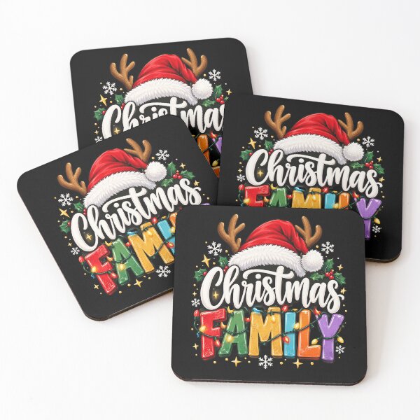 Item preview, Christmas Family Santa Hat Reindeer Holiday Graphic designed and sold by ROUX-ART.