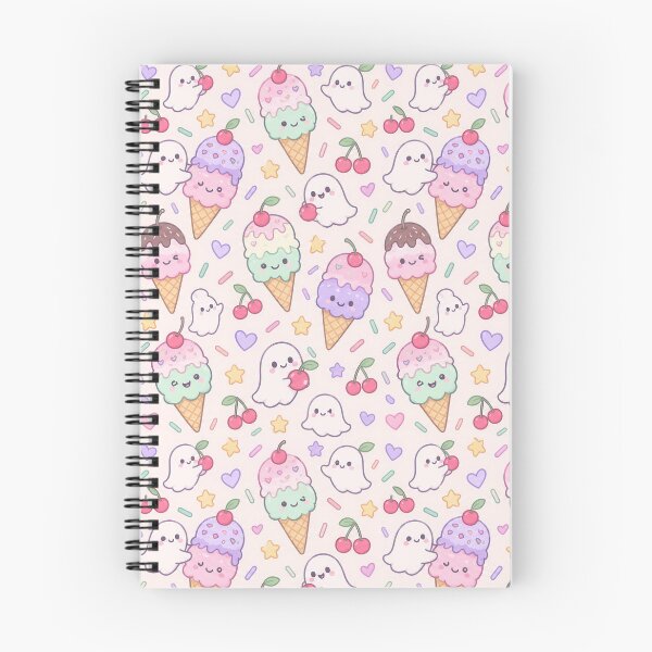 Item preview, Kawaii Ghost Ice Cream Pattern designed and sold by Soft Berry Studio.