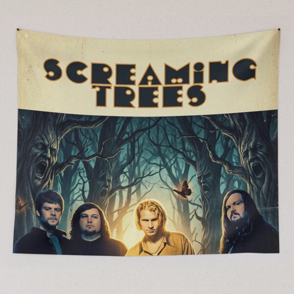 Item preview, Screaming Trees Original Custom Vintage Music Band Tee Unique Poster Wall Art designed and sold by Cool Robot Bro..