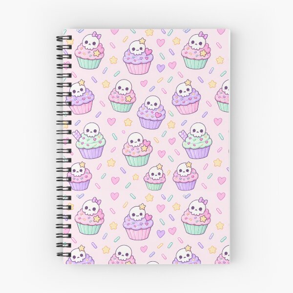 Item preview, Kawaii Skull Cupcake Pattern designed and sold by Soft Berry Studio.