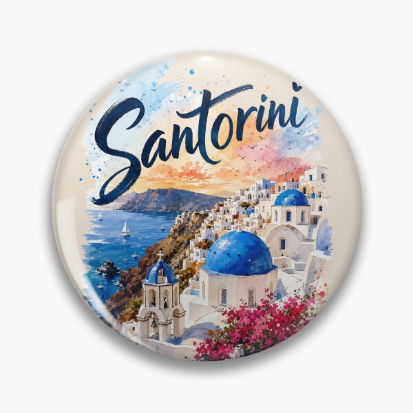 Item preview, Santorini Coastal Paradise Vintage Greek Island designed and sold by Rosie's Wildflower Boutique.