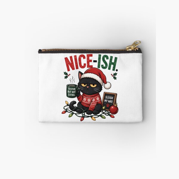 Item preview, Nice-ish Christmas Cat – Funny Grumpy Cat Christmas Design designed and sold by SVALANART.