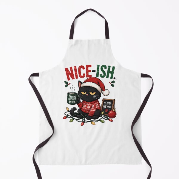 Item preview, Nice-ish Christmas Cat – Funny Grumpy Cat Christmas Design designed and sold by SVALANART.