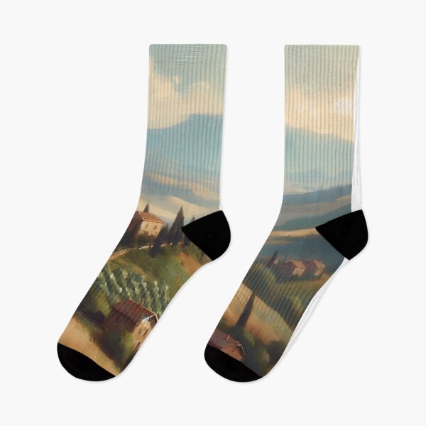 Item preview, Tuscan Glow – Warm Countryside Landscape designed and sold by Artsy2Fartsy.