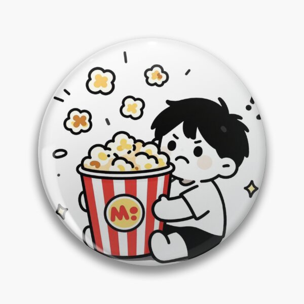 Item preview, Nervous Popcorn Snack - Cute Kawaii Emotional Doodle designed and sold by CrazySTK.