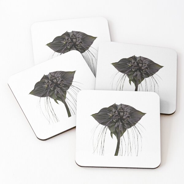 Item preview, Black Bat Flower Gothic Botanical Portrait designed and sold by Helt-enkelt.