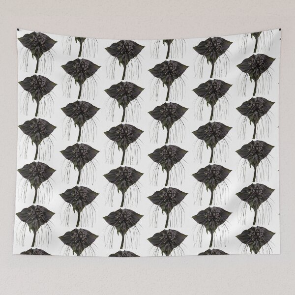 Item preview, Black Bat Flower Gothic Botanical Portrait designed and sold by Helt-enkelt.