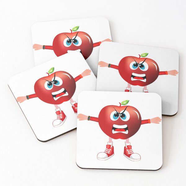 Item preview, Angry Red Apple Animated Character - Boy Version designed and sold by ExpressiveToon.