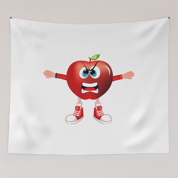 Item preview, Angry Red Apple Animated Character - Boy Version designed and sold by ExpressiveToon.