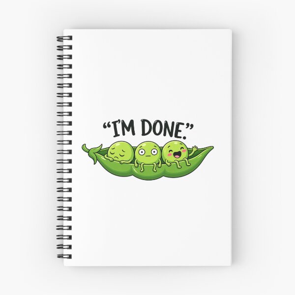 Item preview, I'm Done Funny Peas in a Pod | Cute Kawaii Vegetable Relatable Humor designed and sold by MrDev.