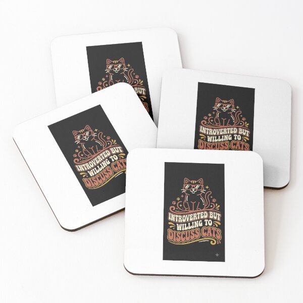 Item preview, Retro Wavy Groovy Introverted But Willing To Discuss Cats designed and sold by MansuriShop0002.