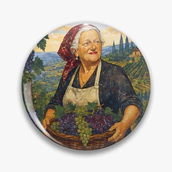 Item preview, La Vendemmia della Nonna - Vintage Italian Vineyard Poster designed and sold by Umpsilk.