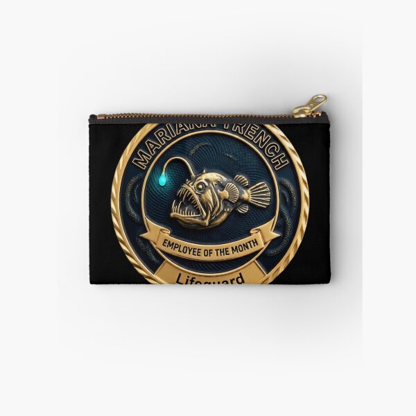 Item preview, Mariana Trench Lifeguard - Employee of the Month Fake Badge designed and sold by RogueSquirrels.