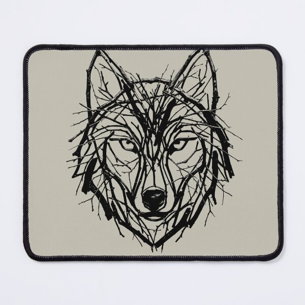 Item preview, Woodland Wolf Head Tree Branches Wooden Nature Art designed and sold by Wild-way Art.