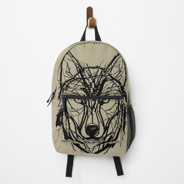 Item preview, Woodland Wolf Head Tree Branches Wooden Nature Art designed and sold by Wild-way Art.