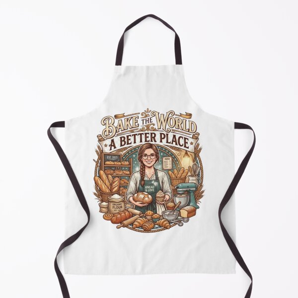 Item preview, Bake the World a Better Place – Professional Bakery Chef Design designed and sold by PixelStyle Studio.